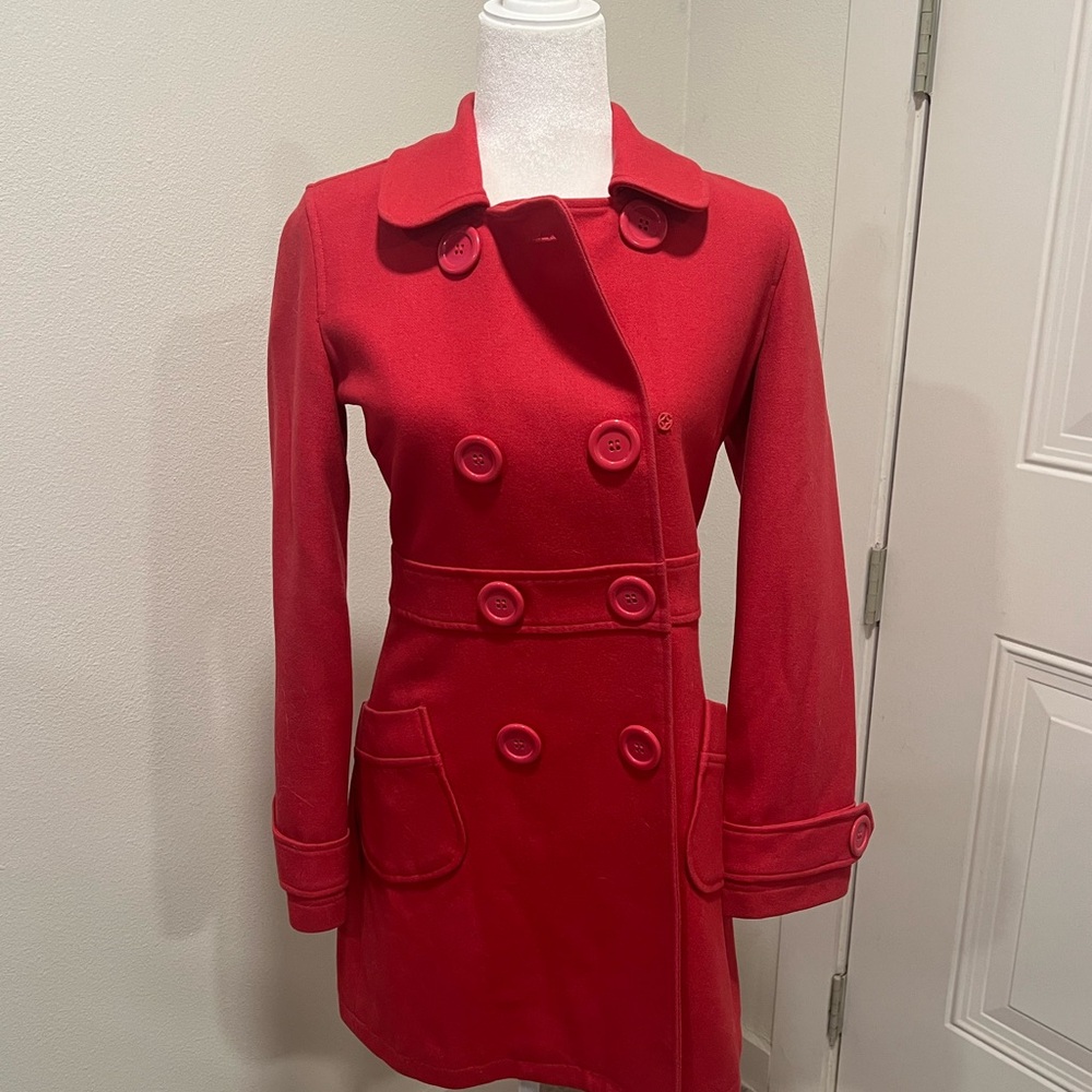 Tulle hot pink pea coat size medium